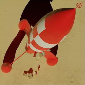 Tintin Lunar Landing Scene 3D model